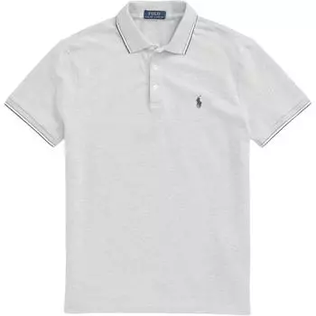 Polo Ralph Lauren Ss24 Вышитая рубашка поло с логотипом Pony Мужские рубашки поло Светло-серый 710837391-003 XS