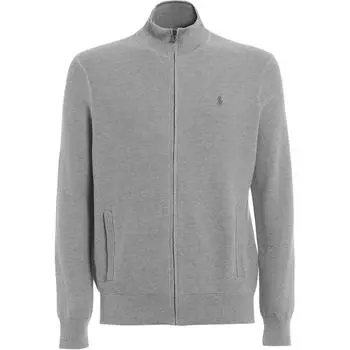 Polo Ralph Lauren Ss25 Вязаная куртка на молнии с вышивкой логотипа Pony Мужская куртка Серая MNPOSWE16821853-020 M