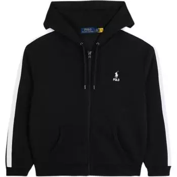 Polo Ralph Lauren свитшот с капюшоном и застежкой-молнией, длинный рукав, мужская толстовка, черная 710953165-002 L