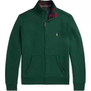 Polo Ralph Lauren Толстовка Детская однотонная с высоким воротом и вышитым логотипом на молнии с длинным рукавом Детская толстовка зеленая CWPOKNIY8021214-300 L