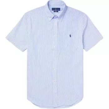 Polo Ralph Lauren Вышитая рубашка с коротким рукавом и карманом из жатой ткани для мужчин 710691428-001 XL