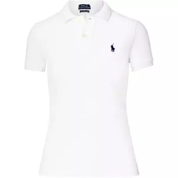 Polo Ralph Lauren Вышитое поло с коротким рукавом на пуговицах Женские топы Белый WMPOKNINN820175-100 XL