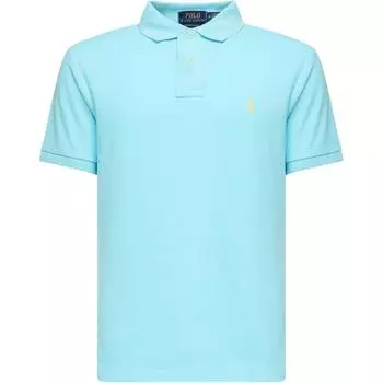 Polo Ralph Lauren Вышитый логотип Футболка поло с коротким рукавом Мужские топы Синий 710680784-420 L