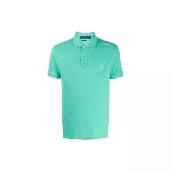 Polo Ralph Lauren вышитый логотип однотонная рубашка поло с коротким рукавом мужская зеленая 710795080-020 S