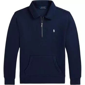 Polo Ralph Lauren вышитый узор полумолния длинный рукав толстовка детская толстовка темно-синяя 323952467-003 XL
