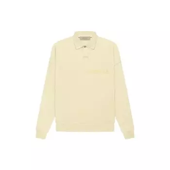Поло с длинными рукавами Fear of God Essentials и однотонные мужские топы с буквенным принтом канареечно-желтого цвета FOG-FW22-178 XL