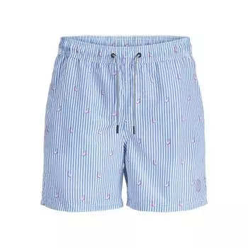 Полосатые плавки с розовыми фламинго Мужские JACK & JONES L