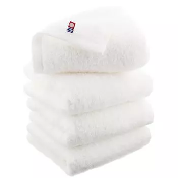 Полотенце для лица Imabari Factory Imabari Towel Certified, хлопок, сделано в Японии, белое, 80 x 34 см, набор из 4 шт. Прибл.