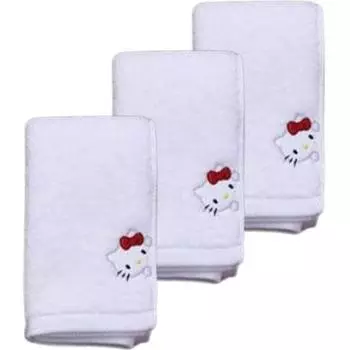 Полотенце для лица Sanrio Characters, 170 г, 30 каунта, хлопковая пряжа, белое, 3 шт., популярный персонаж в Корее