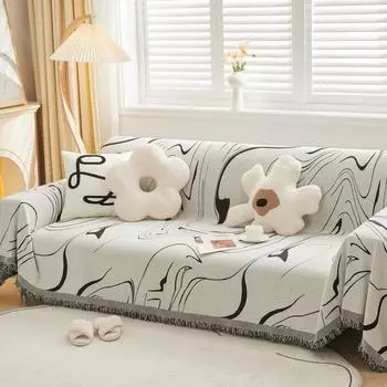 Полотенце Wave Sofa, Чехол для дивана, Чехол для дивана, Минималистский стиль, Нескользящая обивка для дивана с защитой от царапин от кошек 180*130cm
