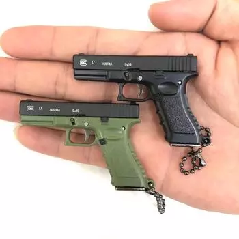 Полусплавный Мини 1:3 Модель пистолета G17 Металлический съемный DIY брелок игрушечный пистолет подвеска украшения детские игрушки подарки
