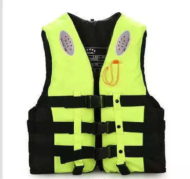 Polyester Jacket Life Universal Swimming Boating Oxford Cloth Outdoor Tools Yellow,XXL