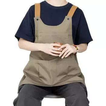 Polyester Loose Apron Adjustable Oil Proof Apron Practical Kitchen Apron Cooking