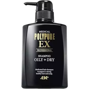 POLYPURE EX Шампунь для кожи головы PolyPure 1 шт.. Для мужчин/женщин. Без силикона / кондиционер не требуется. Лечебный 350мл.