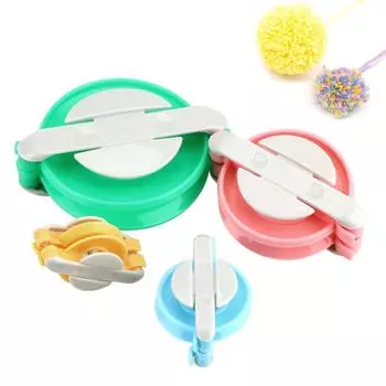 Pompom Maker Ball Weaver Needle Craft Needlework Knitting Tools Pompom Yarn Making Tools DIY Weaving Wool светло-серый