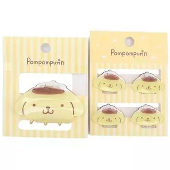 Pompompurin детские мини-заколки для волос 4 шт + набор заколок для волос, популярный персонаж в Корее