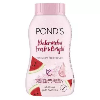 POND S Watermelon Fresh & Bright полупрозрачная пудра для лица для всех типов кожи, 50 г, роза
