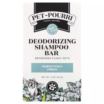 POO-POURRI Pet-Pourri™, Дезодорирующий шампунь-бар, Pawsitively Fresh, 141 г(5 унций)
