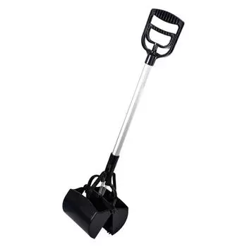 Pooper Scooper Длинная ручка Портативный совок для домашних животных, для больших и маленьких собак Портативный сборщик собачьих какашек