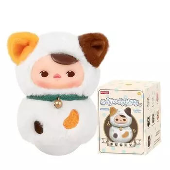POP MART PUCKY Roly-Poly Kitty серия мягкая игрушка [ [1 шт.] pop mart Gachagacha фигурка пластиковая модель премиум игрушка мягкий винил оригинальный персонаж