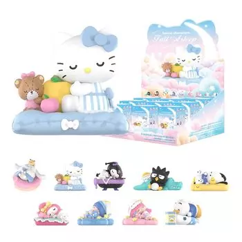 POP MART Sanrio персонажи Fall Asleep Series Box 9 Pop Mart Gacha Gacha Blind Box Фигурка Пластиковая модель Премиум игрушка ПВХ Мягкий винил Оригинальный персонаж