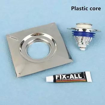 Pop Up Foot Floor Drain Square Shower Drain Bathroom Pop Up Floor Drain Sink Drain Stopper Foot Pedal Push Down Bath Drain Plug Plastic core