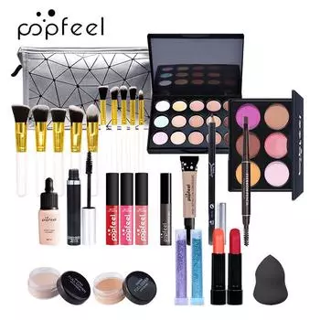 POPFEEL Net Red Set Косметика для макияжа Полный набор студенческой косметики оптом