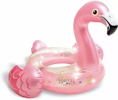 Поплавок INTEX Float матовый блестящий фламинго трубка 99 x 89 x 71 см японский 56251 [Оригинальный продукт]