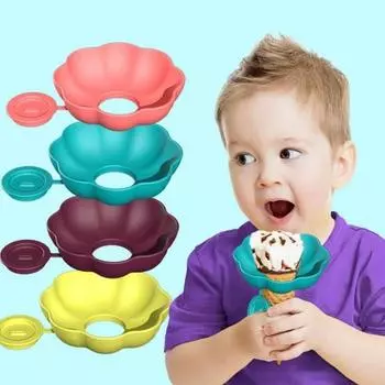 Popsicle Holder Ice Cream Drip Catcher for Kids Dual Function Design Easy to Clean Reusable Neater Melt Manager for Summer Days розовый