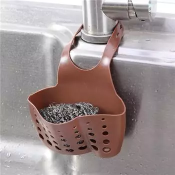 Popular 1PCS Kitchen Accessories home Utensils Adjustable Organizer Hanging Drain Basket water drain Kitchen Gadgets Snap Sink Soap зелёный