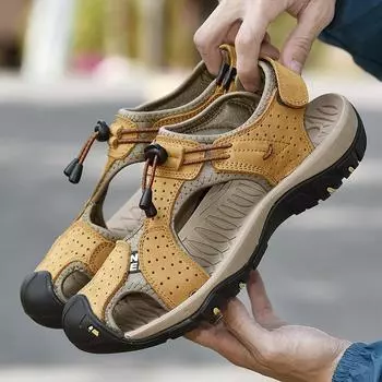 Popular source Summer new breathable bag head beach shoes trendy men s sandals men s shoes large size 48 38