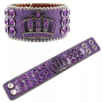 Популярный браслет Y2K Crown со стразами, оригинальный дизайн, ювелирные изделия из искусственной кожи с бриллиантами красный