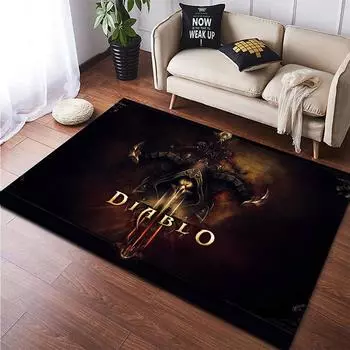 Популярный ковер с принтом Diablo Art для гостиной, большой ковер, мягкие коврики для украшения дома, дропшиппинг, Tapis De Chambre Tapis 40x60cm(15x23 in)