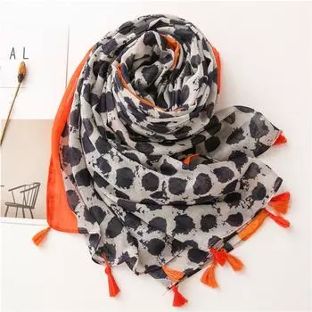 Популярный шарф Lrage 180X90 см The Four Seasons New Bandanna Luxury Design Print Теплая шаль Женская мода Хлопковые и льняные шарфы 180X90CM