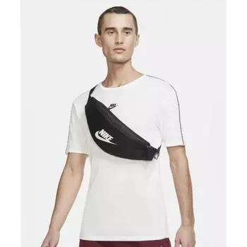 Поясная сумка NIKE Heritage 3 л, черный, белый DB0490 010