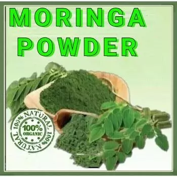 Порошок листьев MORINGA OLEIFERA — 50 г — качество высшего качества — 100% сертифицированный органический продукт
