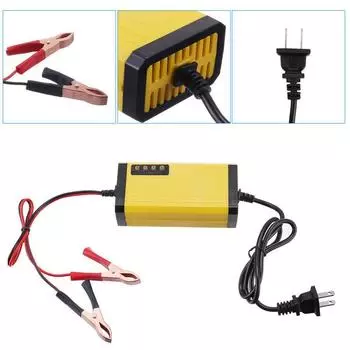 Portable 12V/2A Auto Car Battery Charger Truck Trickle Maintainer Boat Motorcycle New жёлтый