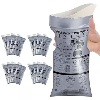 Portable 16 Uses GRTUFOBA Simple Emergency Traffic Nursing Disaster Prevention Mountain Sleeping in the Evacuation 700cc Toilet, Toilet, Anytime,
