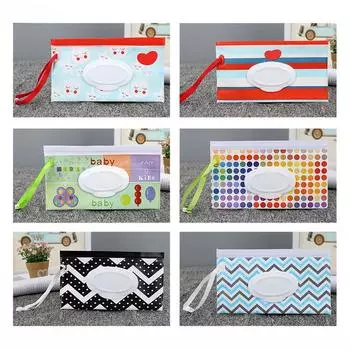 Portable Baby Wet Wipes Bag Tissue Box Container Eco-friendly Reusable Wipes Storage Clamshell Baby Cleaning Wipes Box Hygiene