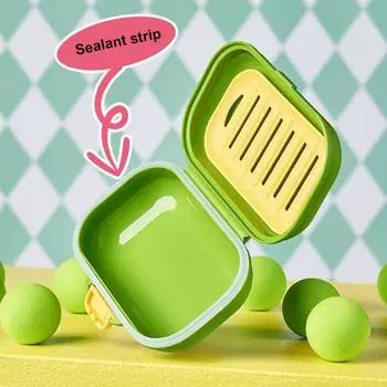 Portable Bathroom Soap Dish With Lid Home Plastic Soap Box Keeps Soap Dry Soap Dish Travel Essentials синий