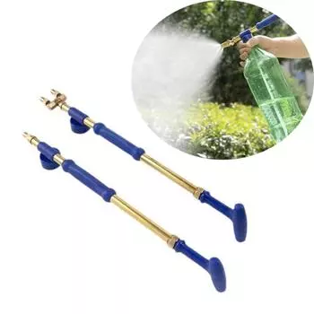 Portable Brass Atomizing Misting Nozzle Push-pull Single/double Head Water Nozzle Universal Adjustable Beverage Bottle Sprayer