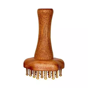 Portable Brass Gua Sha Massage Tool Copper Head Body Sculpting Tool Meridian Massager Chinese SPA 24 Teeth
