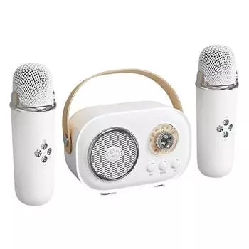Portable BT Speaker Durable Wireless Karaoke Speaker Solid for Kids and Adults * белый