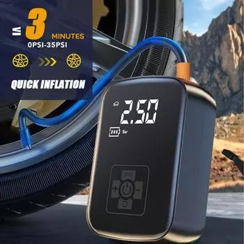 Portable Car Air Pump Wireless Intelligent Digital Display Tire Gases Machines Cars Air Compressor Electric Tire Gases Machines чёрный
