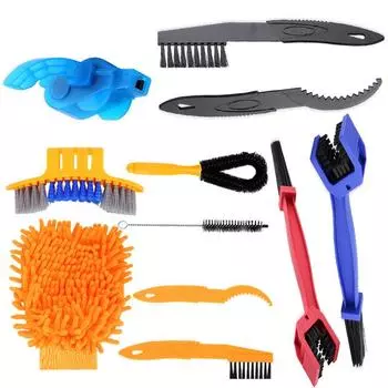 Portable Chain Cleaner MTB Cycling Cleaning Kit Bicycle Scrubber Brushes Set Bike Wash Repair Tool for Road Cycling оранжевый