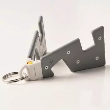 Portable Desk Mobile Phone Holder Creative Keychain Folding Phone Stand Stable Ultra Phone Bracket For Ipad Tablet Cell-Phone серый