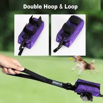 Portable Dog Poop Waste Bag Holder Pouch Pet Puppy Cat Pick Up Poop Bag Dispenser Outdoor Pets Supplies Garbage Bags синий