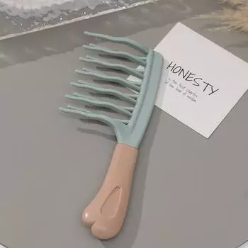 Portable Double Row Big Tooth Comb Easy To Clean Wide Tooth Comb Hair Styling Fluffy Roots Combs