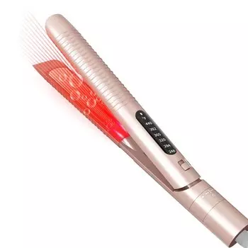 Portable Electric 2 in 1 Fast High Temperature Ceramic Infrared Negative Ion Household Hair Straightener us золотой