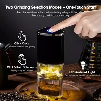 Portable Electric Coffee Grinder USB Charge Ceramic Grinding Core Home Coffee Beans Pulverizer Grinder For Camping Drip/Espresso белый